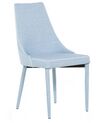 Conjunto de 2 sillas de comedor de poliéster azul claro CAMINO_699502