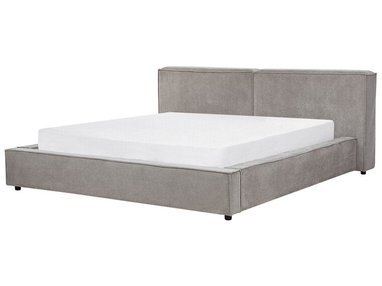 Fabric EU Super King Size Bed Grey LINARDS_876157