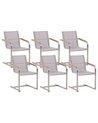 Conjunto de 6 sillas de jardín beige COSOLETO_776968