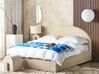 Buklé postel s úložným prostorem 160 x 200 cm béžová VAUCLUSE_837400
