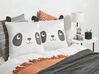 2 poduszki dla dzieci bawełniane w pandy 45 x 45 cm czarno-białe PANDAPAW_911950