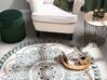 Teppich beige/grün Baumwolle ø 120 cm Mandala-Muster IRICE_756560