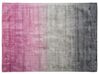 Viscose Rug 160 x 230 cm Grey and Pink ERCIS_710151