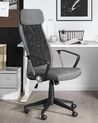 Cadeira de escritório em pele sintética cinzenta escura PIONEER_747132