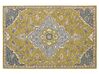 Vlnený koberec 140 x 200 cm žltá/modrá MUCUR_848438