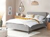 Łóżko tapicerowane 160 x 200 cm jasnoszare VALOGNES_887866