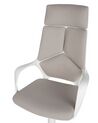 Swivel Office Chair Taupe and White DELIGHT_903312