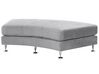 7 Seater Curved Modular Velvet Sofa Light Grey ROTUNDE_793618