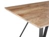 Spisebord og bænk lyst træ med sort UPTON_851036