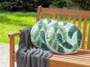Set of 2 Outdoor Cushions Leaf Motif ⌀ 40 cm Green BOISSANO_882837