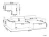 Sofá esquinero modular 2 plazas de terciopelo beige izquierdo HELLNAR_910705