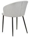 Set of 2 Fabric Dining Chairs Light Grey MASON_883574