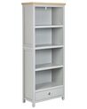 4 Tier Bookcase Grey CLIO_825982