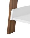 Rebríkový regál s 5 policami biela/tmavé drevo MOBILE TRIO_727332