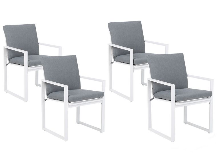 Conjunto de 4 sillas de jardín de aluminio PANCOLE_739012