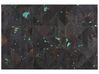 Vloerkleed leer bruin/turquoise 160 x 230 cm ATALAN_721005