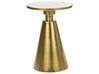 Beistelltisch Metall / Marmor gold / weiss rund ⌀ 35 cm ANDRES_912794