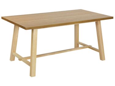 Mesa de comedor en madera clara 160 x 90 cm BARNES