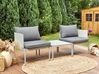 2 Seater Convertible Garden Sofa Set Light Grey TERRACINA_863603