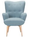 Wingback Chair with Footstool Light Blue VEJLE_540561
