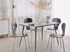 Stół do jadalni 120 x 80 cm imitacja betonu z czarnym SANTIAGO_775918
