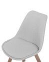 Conjunto de 2 sillas de comedor de poliéster gris claro/madera clara DAKOTA II_728883