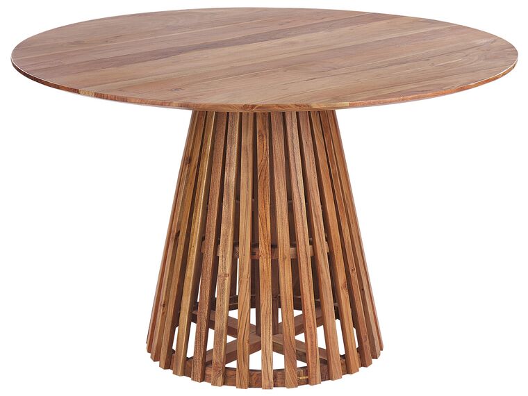 Mesa de comedor de madera de acacia oscura ⌀ 120 cm MESILLA _906663