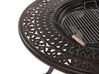 Puutarhapöytä grillillä alumiini tummanruskea ø 105 cm MANFRIA_765629