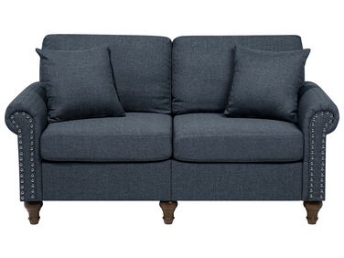 2 Seater Fabric Sofa Dark Grey OTRA II