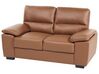 2 personers sofa gyldenbrunt læder VOGAR_850628
