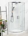 Edzett üvegű zuhanyzó ezüst kerettel 90 x 90 x 185 cm JUKATAN_787985