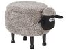Fabric Storage Animal Stool Grey SHEEP_783604