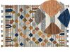 Kelim Teppich Wolle mehrfarbig 200 x 300 cm geometrisches Muster Kurzflor KASAKH_858248