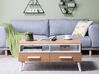 Coffee Table with Drawers Light Wood with White ALLOA_712995