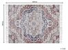 Teppich Blumenmuster mehrfarbig mit Fransen 150 x 230 cm Kurzflor KELKIT_817416