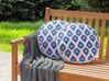 Conjunto de 2 almofadas decorativas de jardim com padrão de pavão azul e rosa ⌀ 40 cm CERIANA_880904
