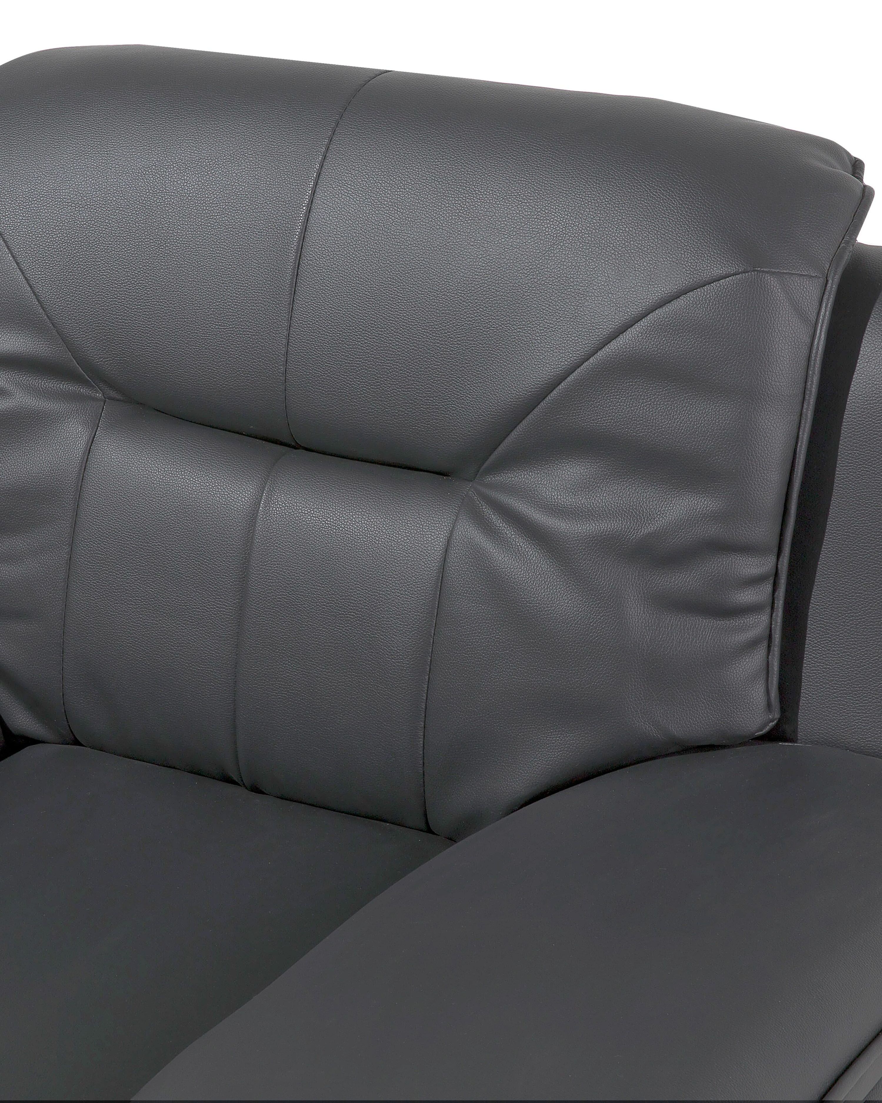 Fotel ekoskóra szary LEIRA