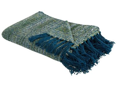Blanket 130 x 170 cm Blue and Green PAIRE