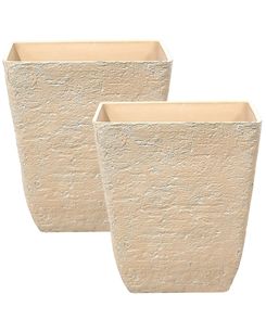 Kukkaruukku beige 49 x 49 cm 2 kpl DELOS Kukkaruukku beige 49 x 49 cm 2 kpl DELOS