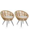 Set of 2 Rattan Chairs Natural MARATEA_878332
