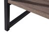 Konzolový stolík s 2 zásuvkami sivohnedé drevo/čierna AYDEN_683814