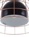 Candeeiro de teto em metal preto em gaiola cor de cobre TRESA_691506