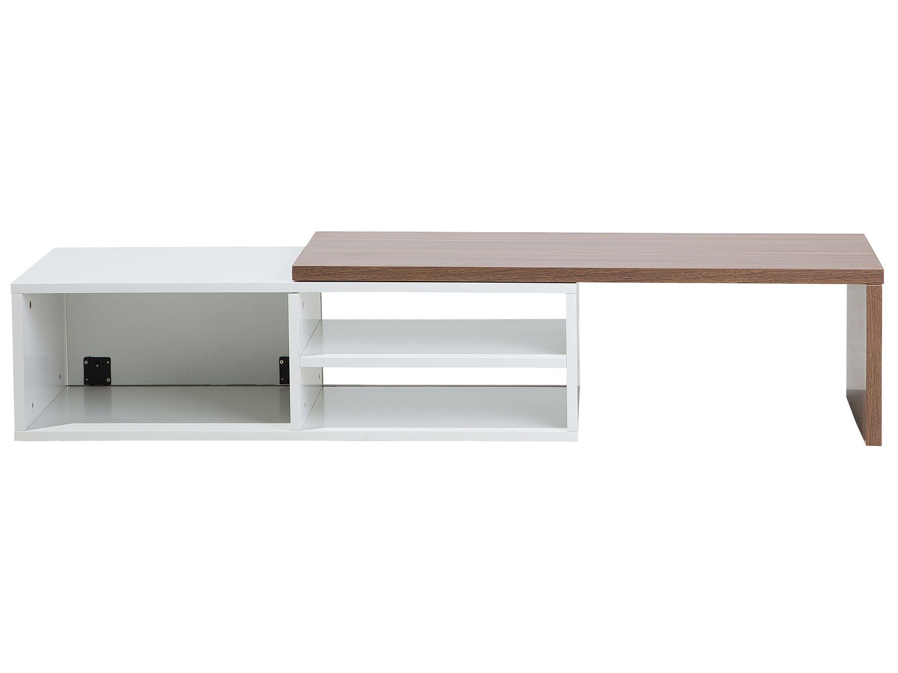 TV Stand White and Dark Wood YONKERS Beliani.co.uk