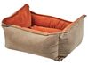 Velvet Reversible Pet Bed 50 x 35 cm Orange and Beige IZMIR_826611