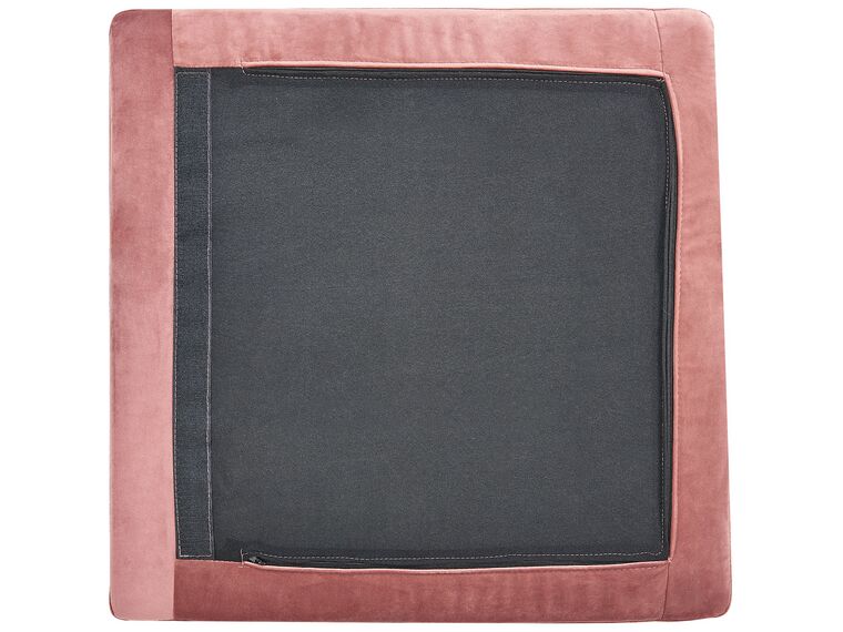 Rahi sametti vaaleanpunainen 85 x 85 cm EVJA | Beliani.fi