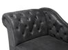 Right Hand Chaise Lounge Faux Suede Grey NIMES_697531