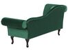 Left Hand Chaise Lounge Velvet Dark Green LATTES_791496