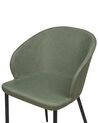 Set of 2 Fabric Dining Chairs Dark Green MASON_883564