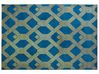 Vloerkleed viscose marineblauw/goud 160 x 230 cm VEKSE_762350