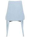 Conjunto de 2 sillas de comedor de poliéster azul claro CAMINO_699505